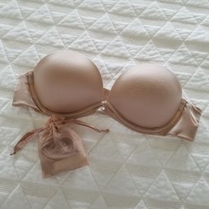 VS strapless plunge nude bra 34A